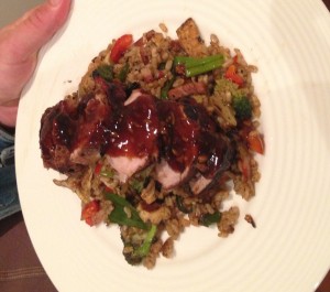 Fried Rice served with Barbecue Pork Fillet